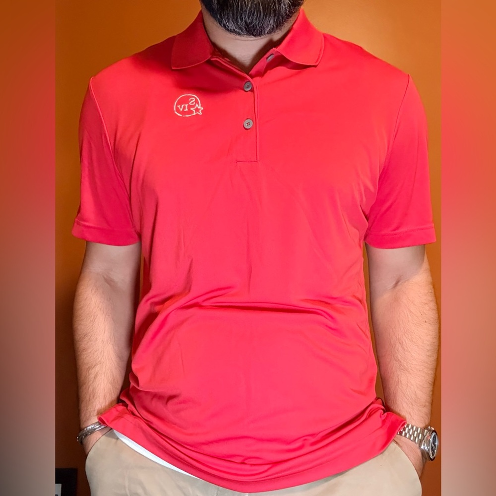 adidas Vibrant Red Polo Shirt
